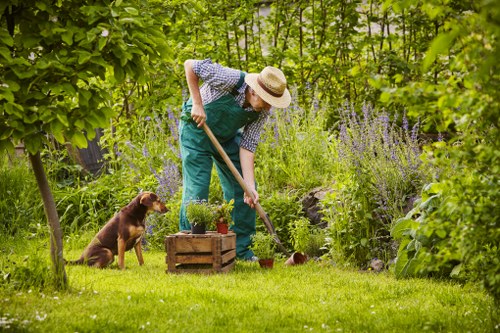 Garden waste sorted for recycling and composting